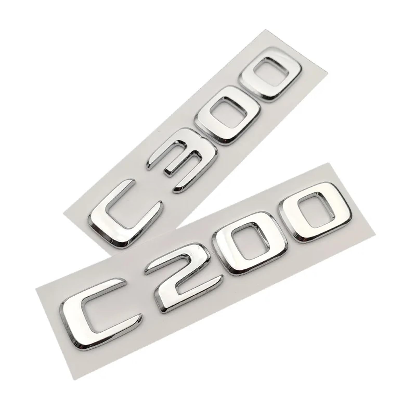 3D ABS C200 C220 C180 C300 C350 C400 Emblem Buchstaben Auto Kofferraum Abzeichen Aufkleber for Klasse W204 W205 Zubehör(C300)