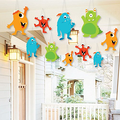 Hanging Monster Bash - Outdoor Hanging Decor - Little Monster Baby Shower Or Birthday Party Decorations - 10 Pieces #TOP29
