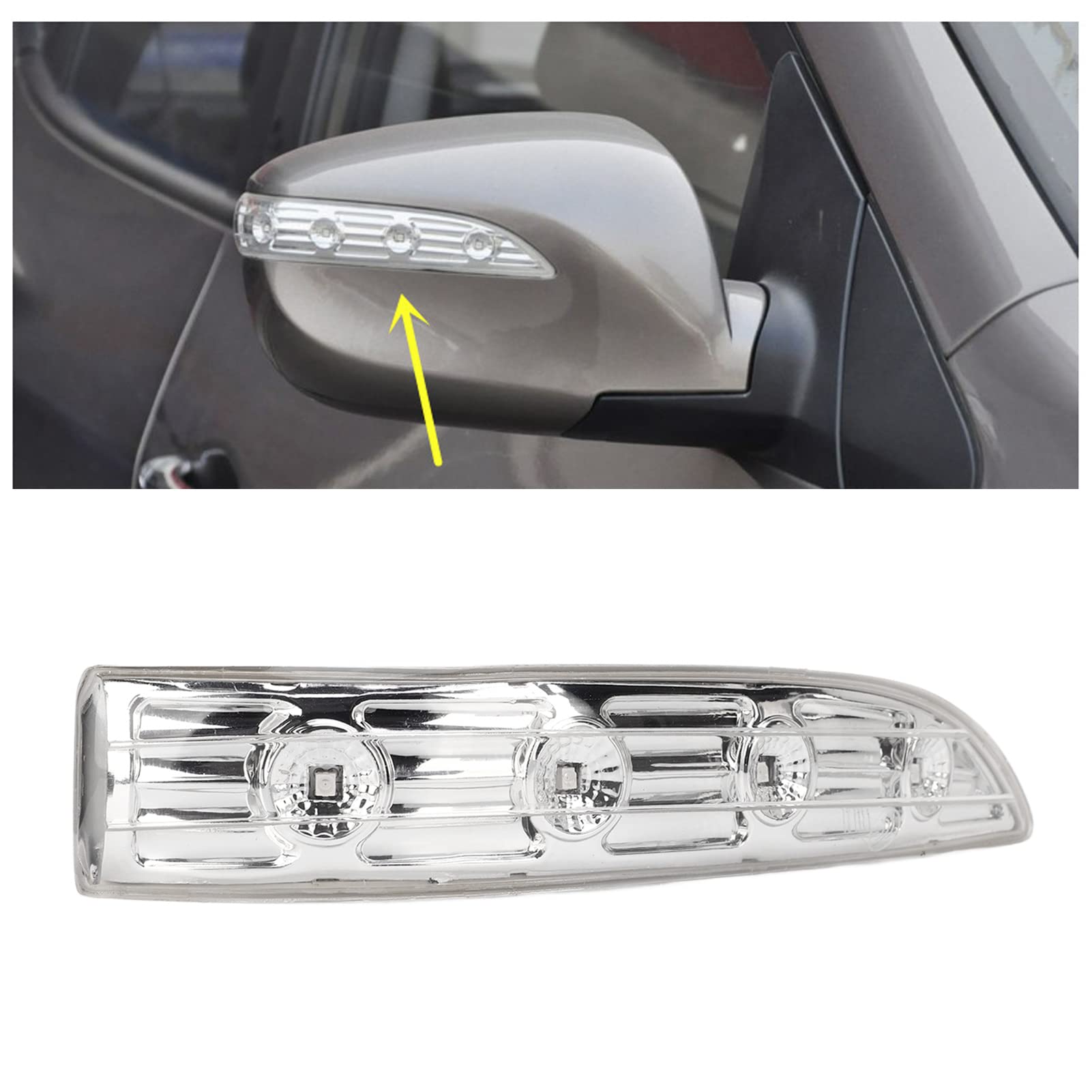 Aramox Luces LED para Espejo Lateral, Luz Indicadora de Señal de para Espejo Retrovisor compatible con Ix35 2010-2015, 1 Par