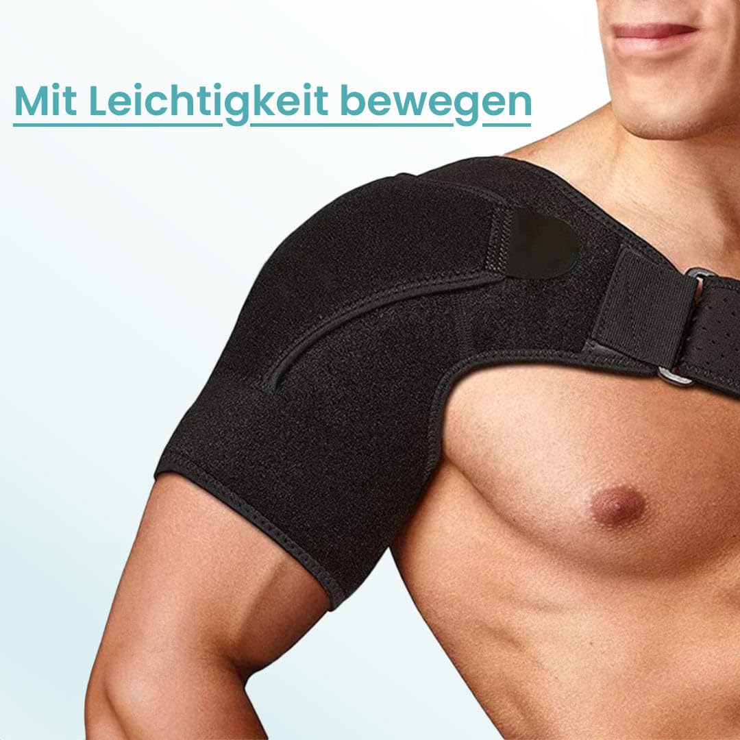 MEIION Neuleben Recover - Tutore per spalla regolabile in neoprene, per stabilità e sollievo dal dolore in artrite, lussazione, unisex, per spalla sinistra/destra
