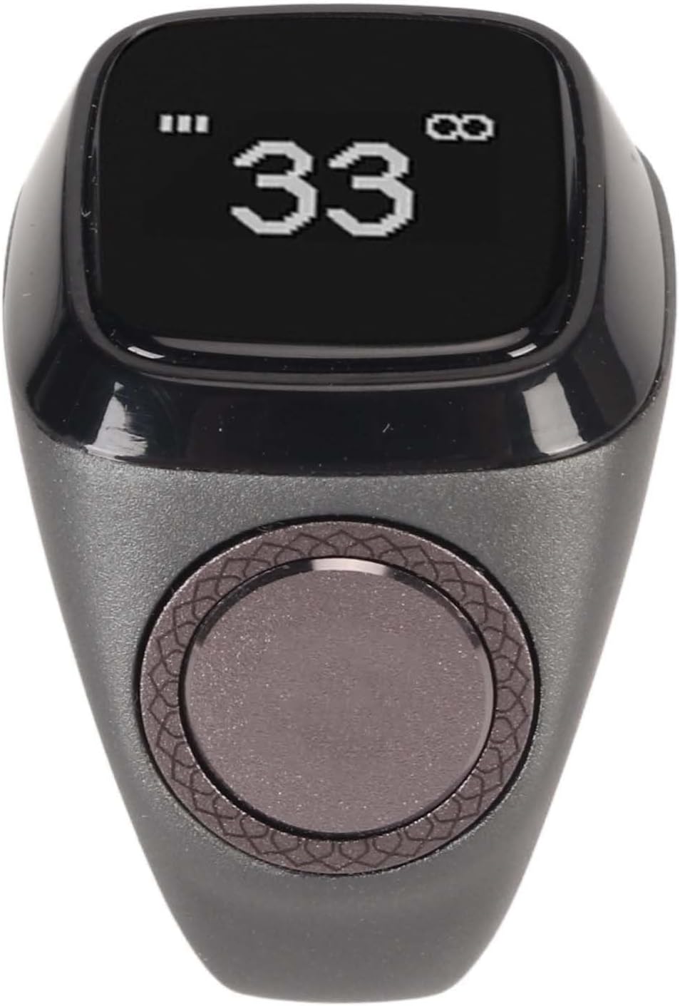 Smart Bluetooth Finger Counter, Smart Muslim Electronic Counter, Rechargeable Step Counting APP Support 0.49in Screen 20MM