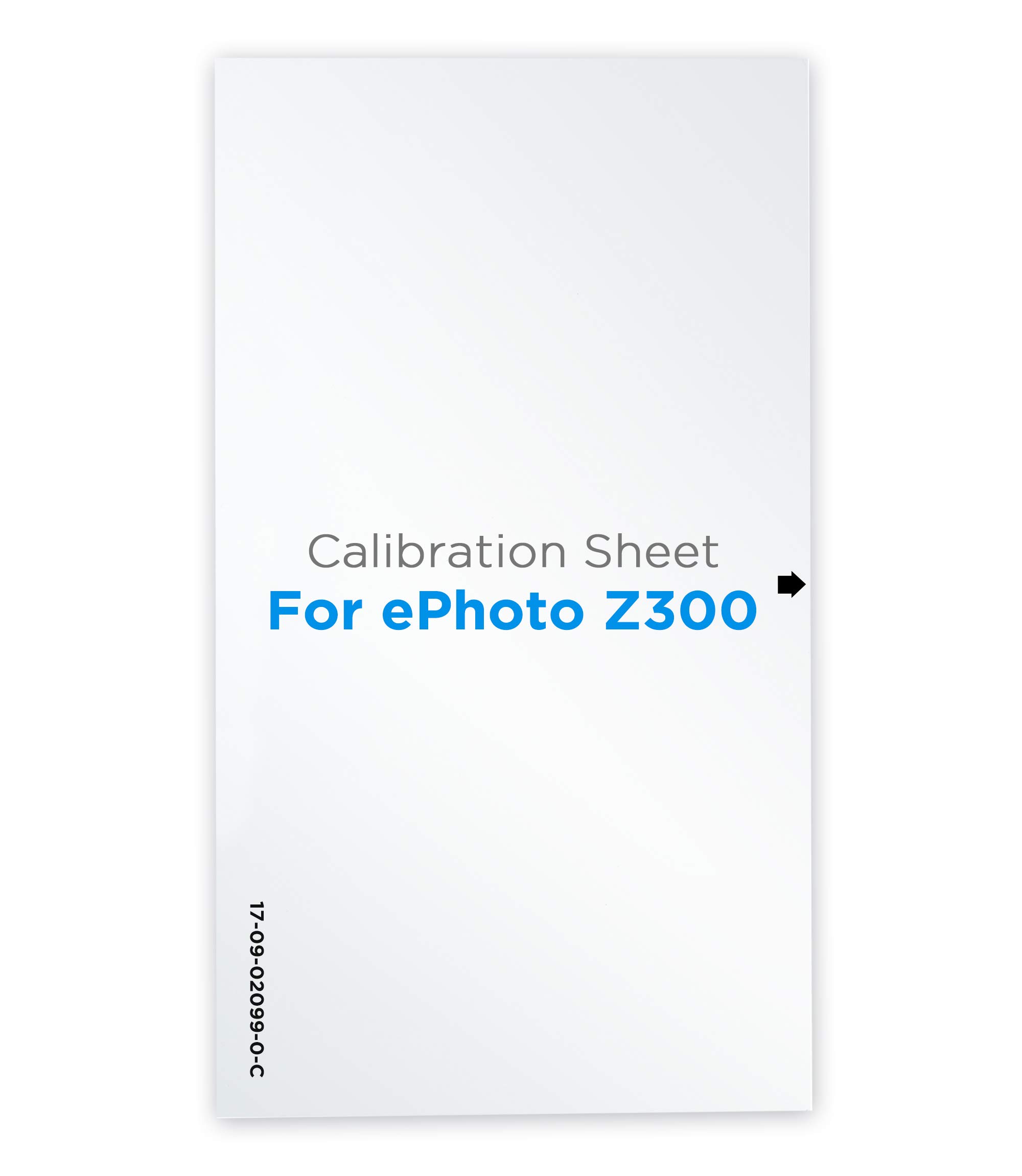 Plustek Feuille de contrôle d'étalonnage - pour scanner ePhoto Z300 uniquement