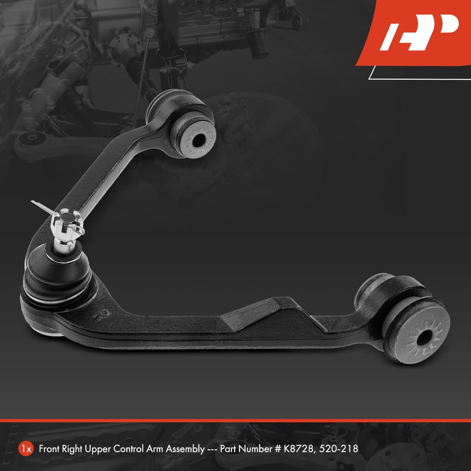A-Premium Front Right Upper Control Arm, with Ball Joint & Bushing, Compatible with Ford & Lincoln - 1997-2004 - F-150, F-150 Heritage, F-250, Expedition, Navigator, Blackwood, RWD Only