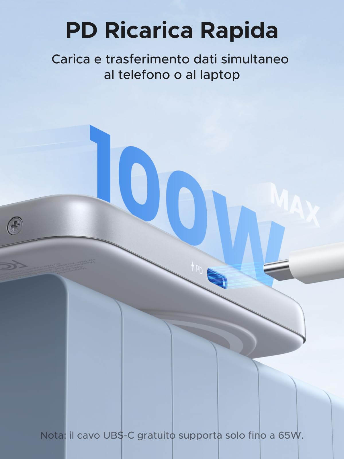 UGREEN Case Esterno Magnetica M.2 NVMe SSD per iPhone 16 15, Allogimaneto PCIe USB C 3.2 Gen 2x1 da 10Gbps per Disco Rigido 2230/2242/2260/2280