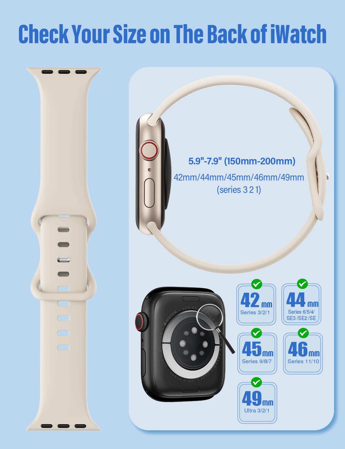 15 Pack Soft Silicone Bands Compatible with Apple Watch Band Women Men — Amazon image 2