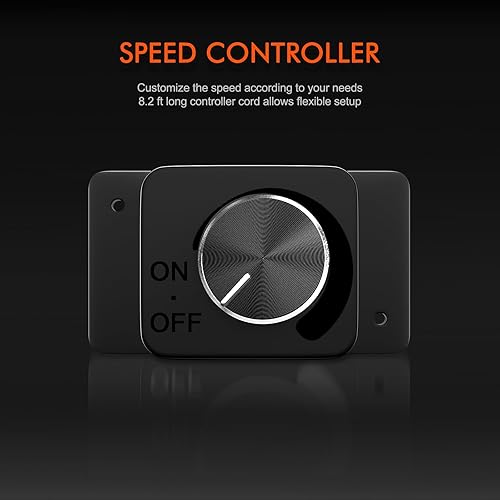 Miniatura 7 de Spider Farmer Ventilador silencioso de conducto en línea de 4 pulgadas con controlador de velocidad, ventilador de ventilación de motor EC de 205