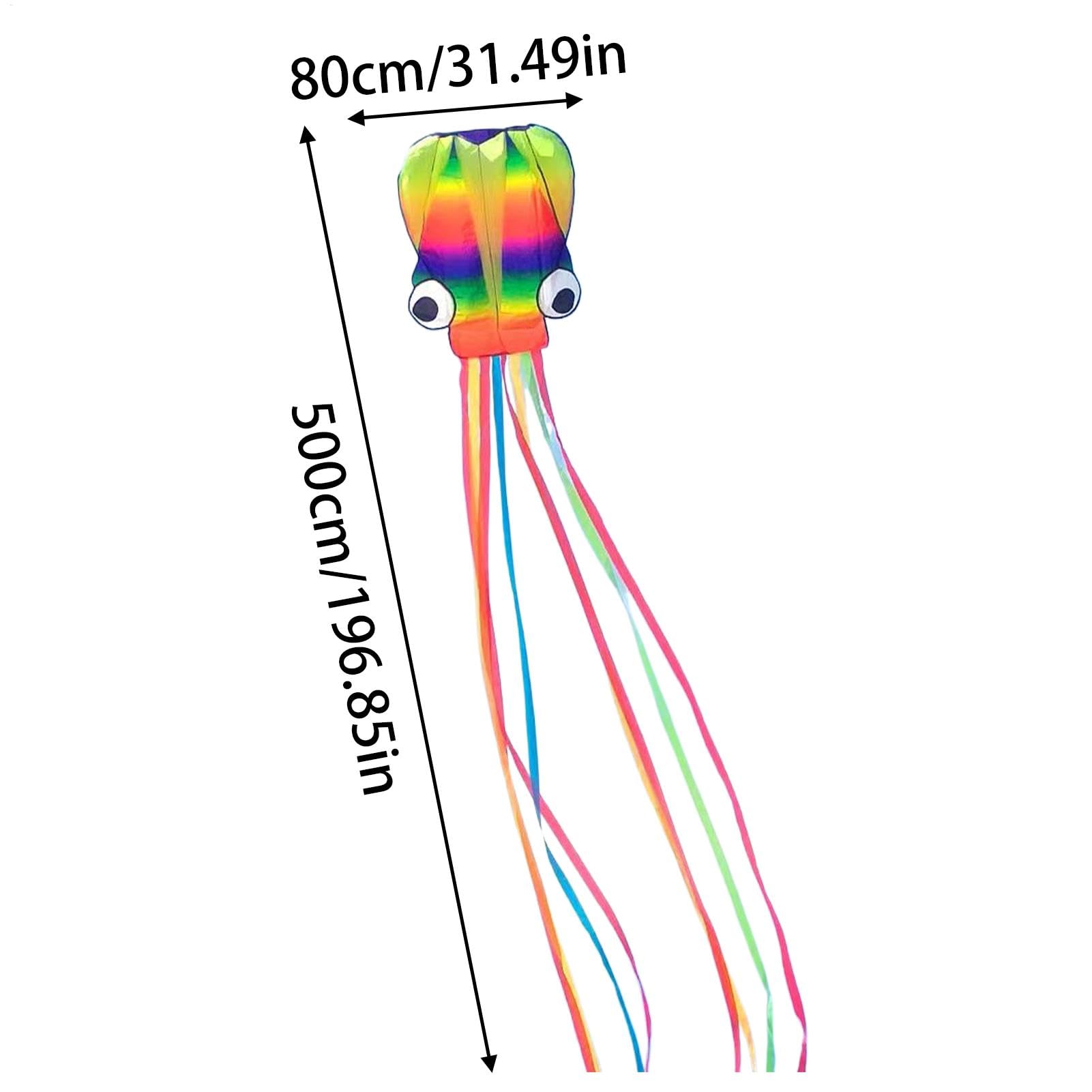 Oprogramowanie ośmiornica latawców, latawiec Octopus Rainbow, Ogromny miękki latawiec ośmiornicy z długimi ogonami, Przenośne składane plażowe gry rodzinne dla dzieci, chłopców, dzieci, dziewcząt