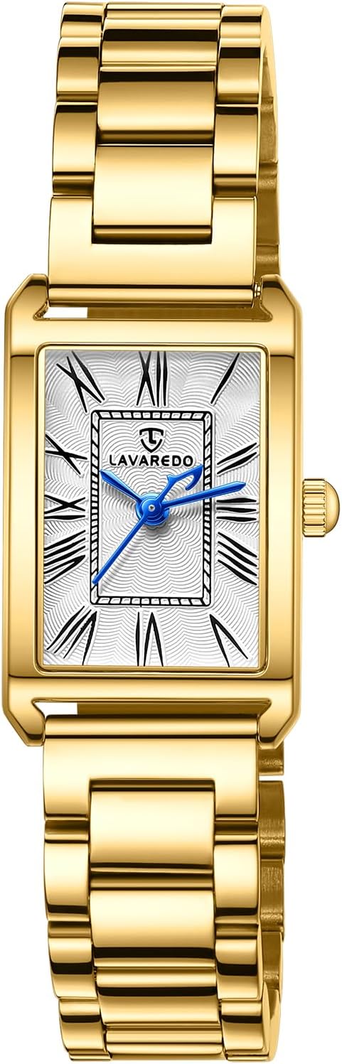 TimeverWomen's Leather Strap Watch Dainty Elegant Womens Watches Classic Vintage Retro Square Ladies Quartz Watches Gifts Present for Her