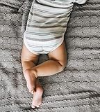 Burt's Bees Baby Unisex Baby Bodysuits, 3-Pack Long & Short One-Pieces, 100% Organic Cotton, Green Multi Short Sleeve, 6-9 Months