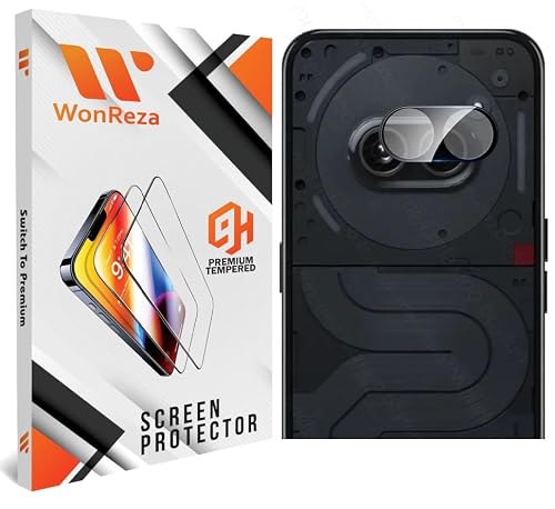 WonReza Back Camera Glass Protector for Nothing 2A 5G [3D Premium] Camera Lens Protector Guard (Black)