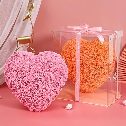 image for Crafare 9 Inch Craft Foam Heart 4 Pack Polystyrene Foam Wreath for Wed