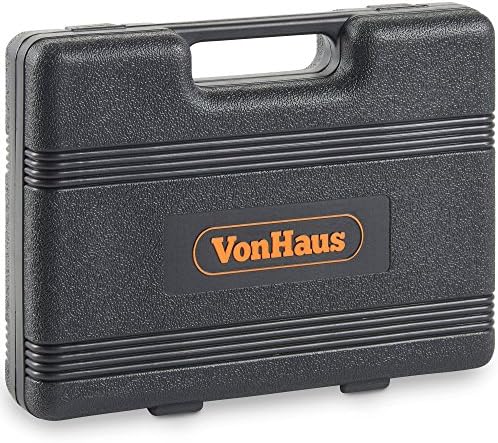 VonHaus Spanner Sets from 6mm to 17mm - 12 Piece Ratchet Spanner Set with Carry Case, Perfect for Home, Bike, and Car Repairs - Satin Set of Spanners for Professional and Domestic DIY Tasks