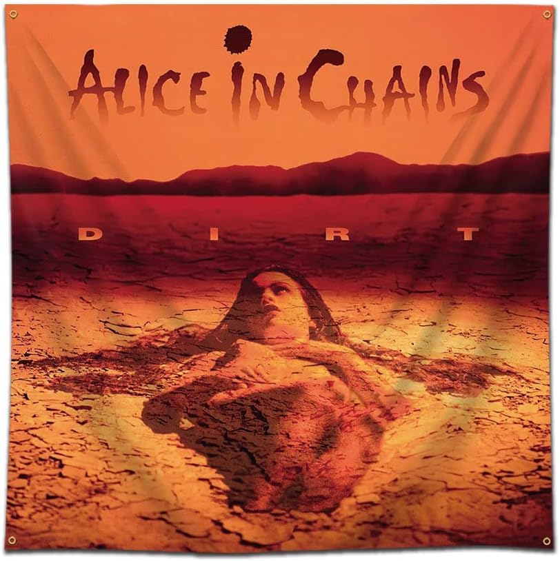 Eksent Alice Rock In Chains Music Tapestry Flag BANNER HUGE 4x4 Ft Fabric Tapestry Flag album cover