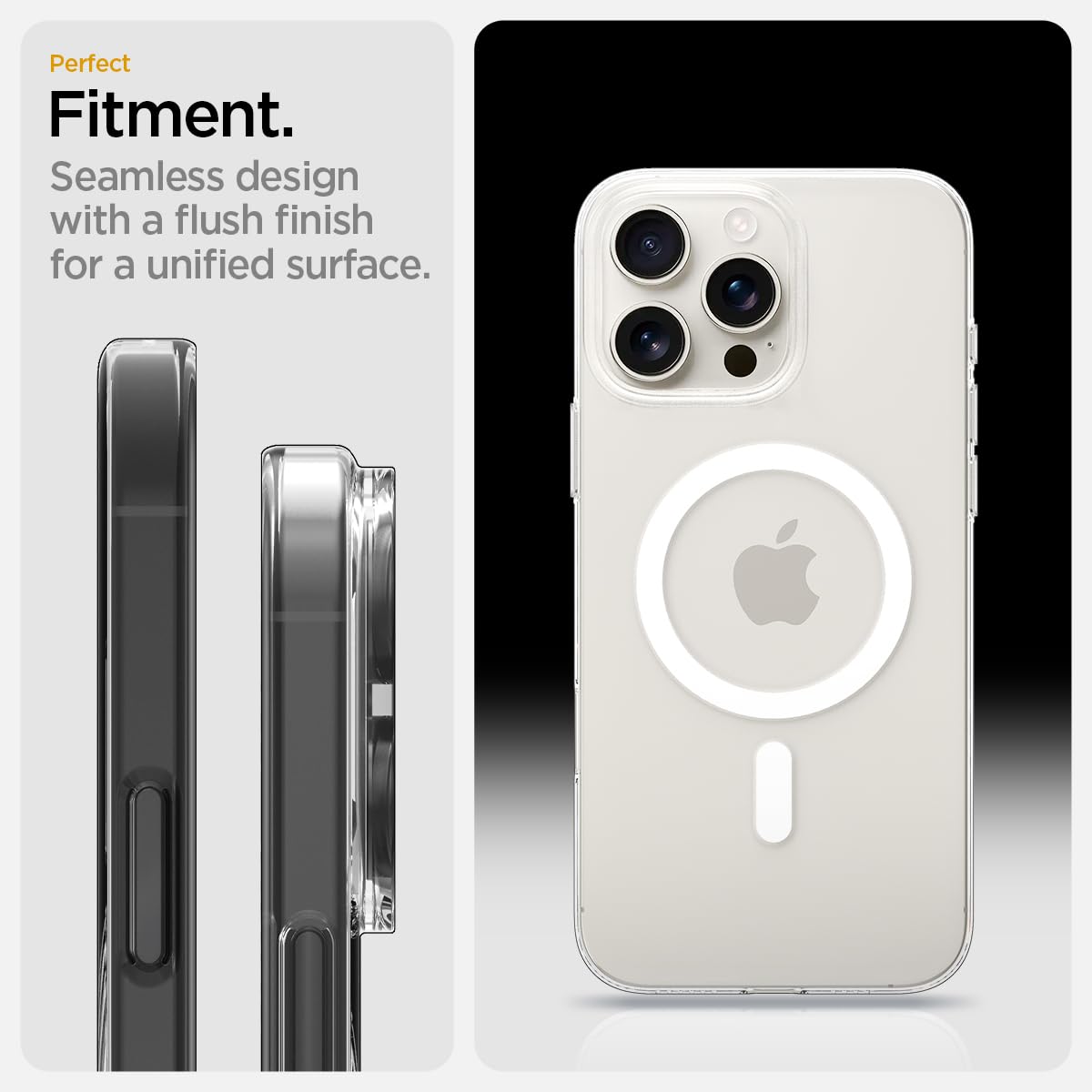 Spigen Essential Clear Crystal MagFit Case for iPhone 16 Pro Max, White — Amazon image 6