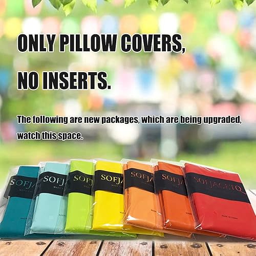 Miniatura 5 de SOFJAGETQ Paquete de 4 fundas de almohada para exteriores, impermeables, decorativas, cuadradas, resistentes al agua, para patio, sofá, tienda de