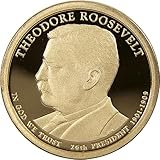 2013 S Theodore Roosevelt Presidential Dollar Choice Proof $1 Coin
