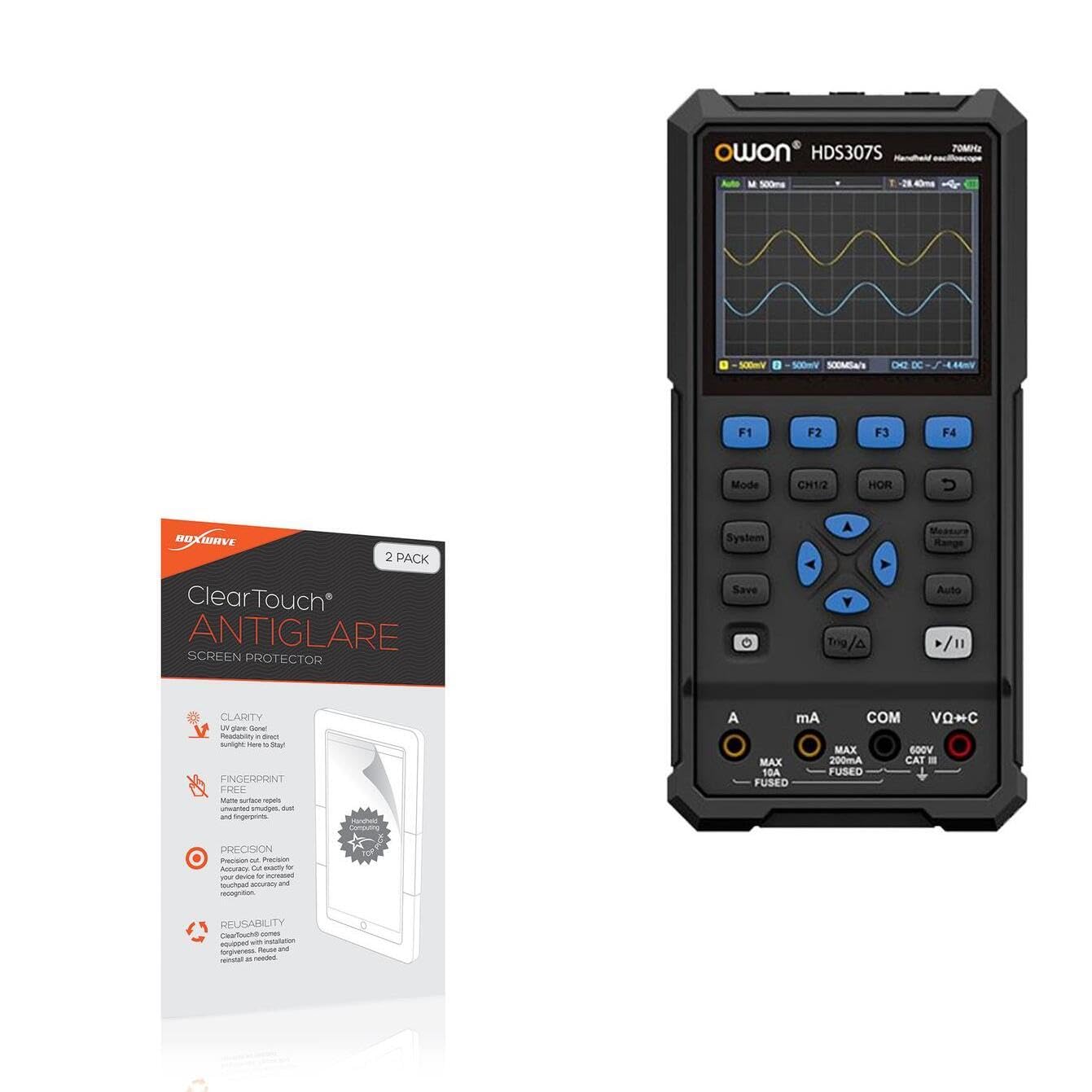 BoxWave Screen Protector Compatible with Owon HDS307S - ClearTouch Anti-Glare (2-Pack), Anti-Fingerprint Matte Film Skin