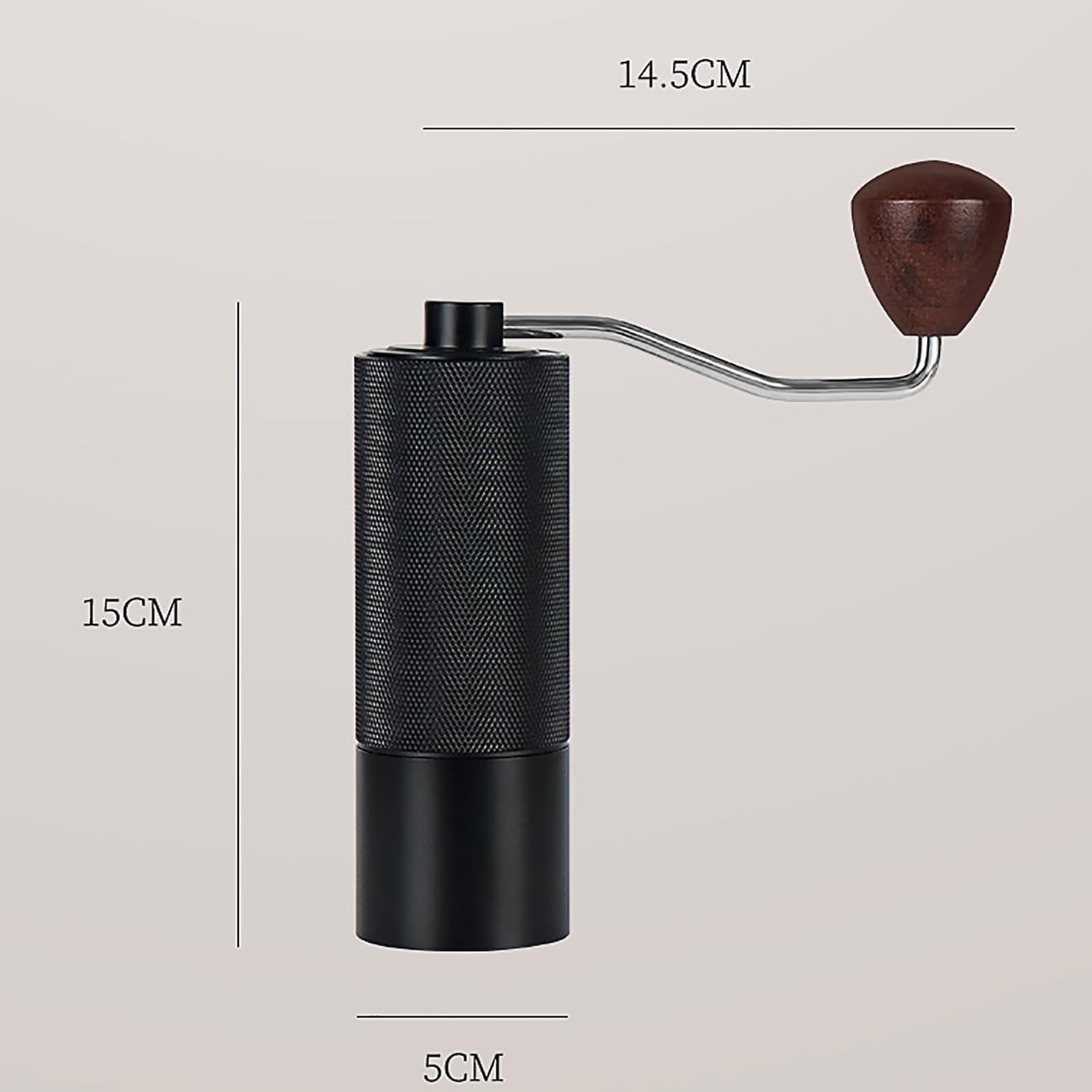 Ręczny młynek do kawy, stożkowy młynek do zadziorów, pojemność 30 g, 20-stopniowa regulacja mielenia, ergonomiczna korba dla miłośników domowego parzenia i kawy, idealny do świeżej kawy mielonej