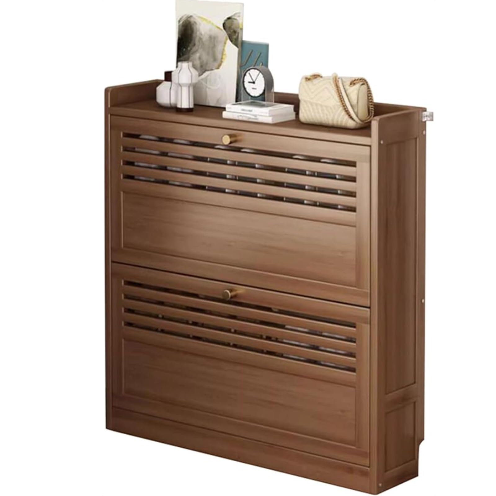 Zapatero estrecho minimalista de 70 cm mueble elegante de pasillo con bisagras ocultas de diseño