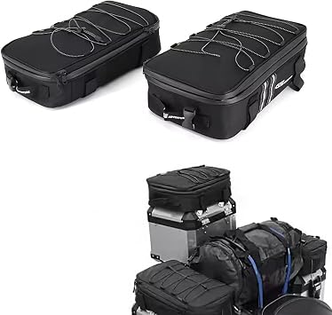 for BMW R1300 GS Motorcycle luggage Bag Expandable 20L Top Case Panniers Saddlebag Bags Waterproof Handbag Shoulder Velcro Fixation for R1200GS LC F800 F850GS ADV F900R K1600B 2 * Side Case Bags