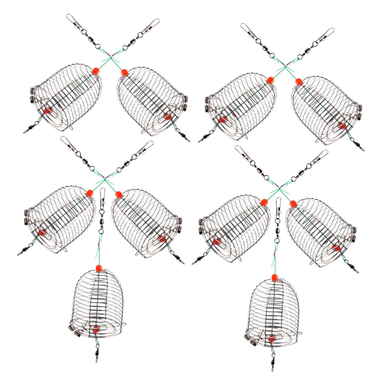 Sosoport Köderkäfig Veranstalter Feeder Zum Angeln Im Frühling Container Karpfenfischerei Tackle Bass Halter Für Fischköder Inhaber Eines Angelgeräte Rostfreier Stahl