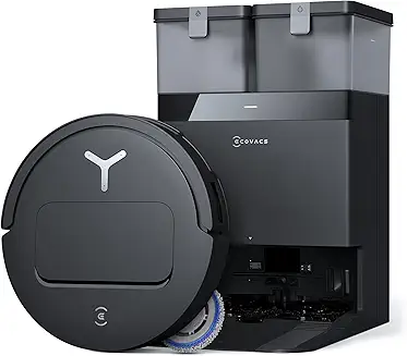 ECOVACS T50 Pro Omni Gen2 Robot Aspirateur Laveur, 21 000 Pa, brosse latérale et serpillière extensibles, lavage à l'eau chaude, noir