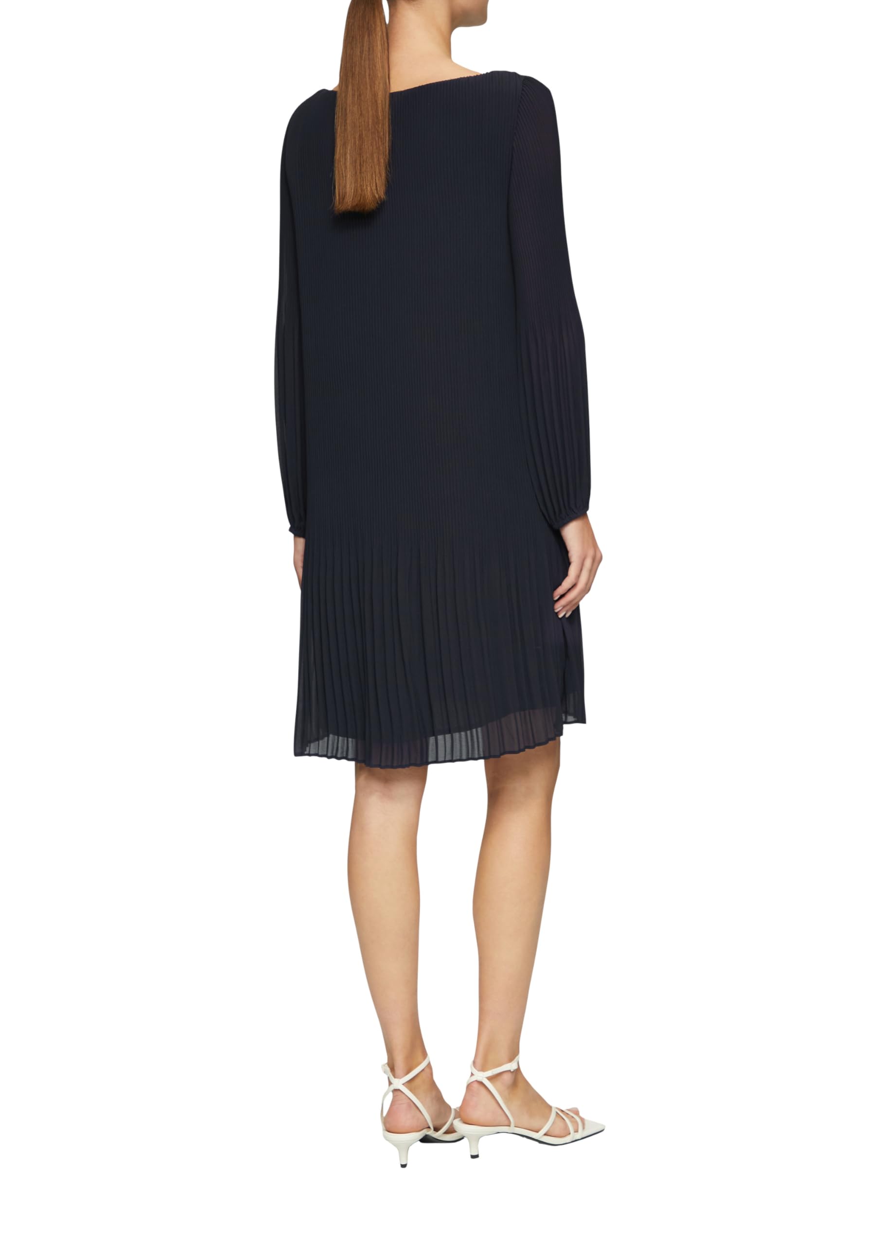 s.Oliver BLACK LABEL 2164913 Abito Plissettato, Blu Navy, 46 Donna
