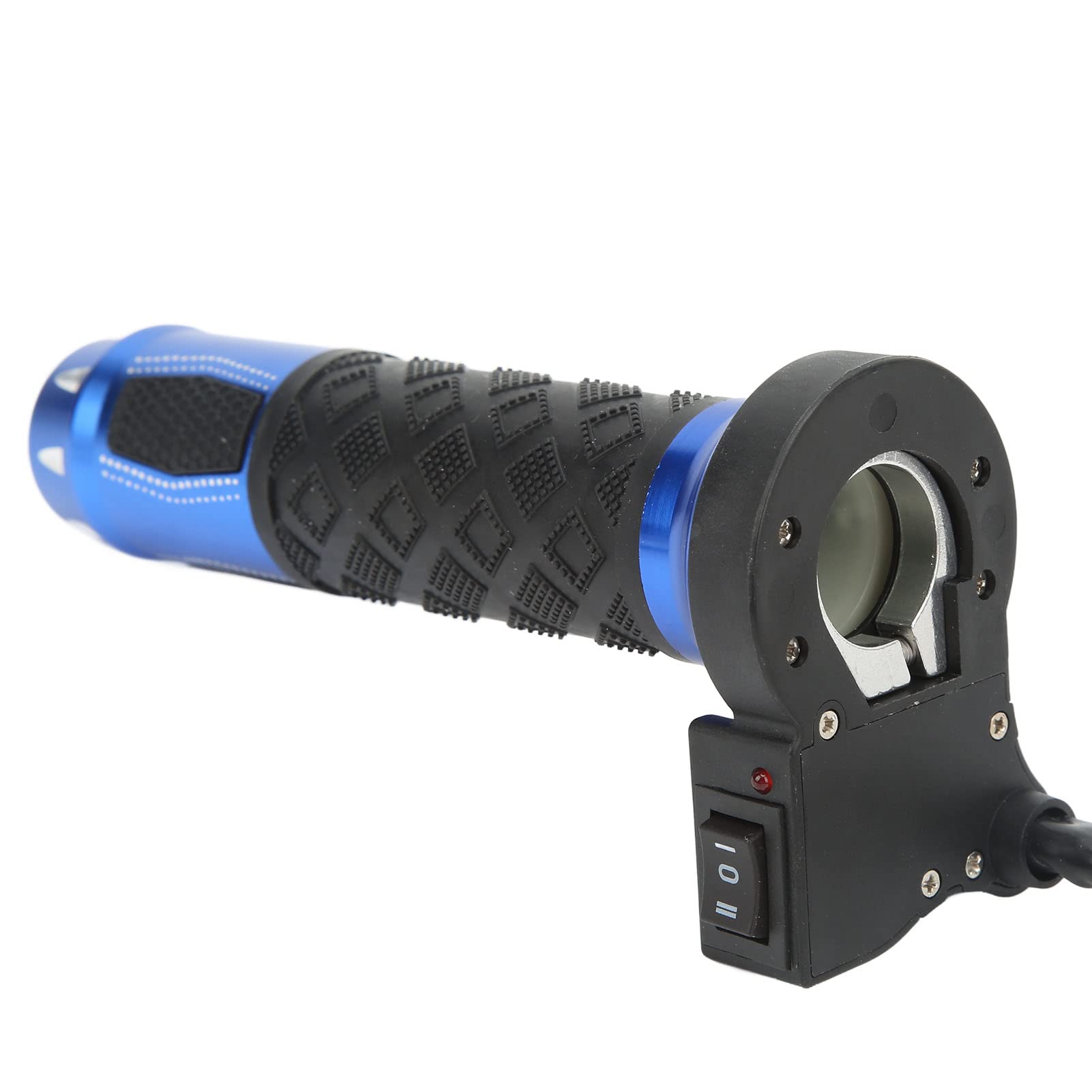 Naroote Poignées Chauffantes électriques, 1 Paire de Poignées Chauffantes étanches à la Poussière Bleues pour Motos pour Guidons de 22 Mm