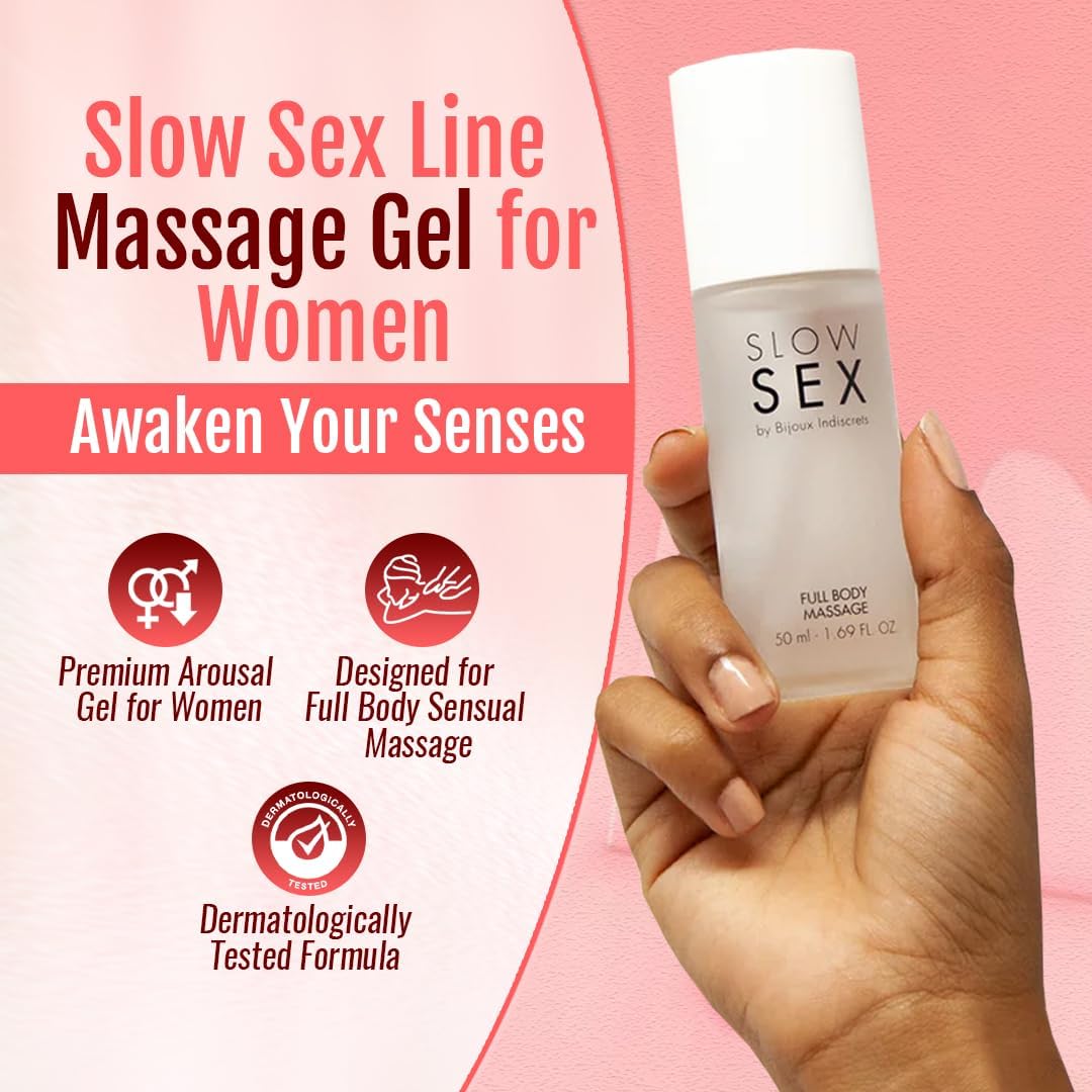 Bijoux Indiscrets Full Body Massage Gel – Coconut Aroma Hydrating Gel for Erotic Massage & Intimate Touch – Silky Long-Lasting Glide – Toy-Compatible – Slow Sex Collection – 50ml