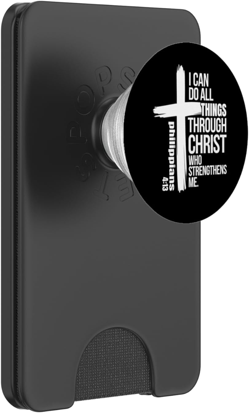 Christian Inspirational Cross Design PopSockets PopWallet for MagSafe