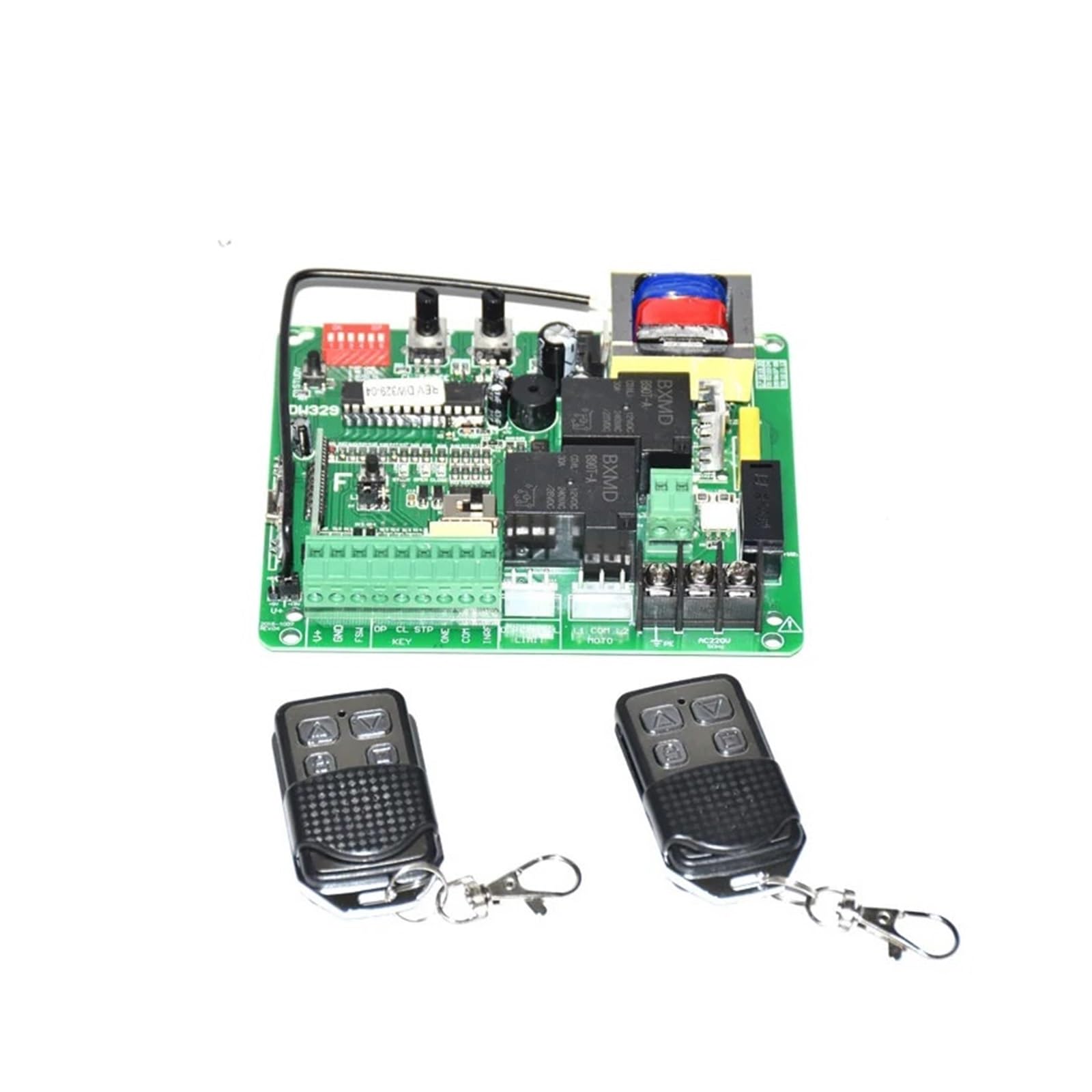 Silnik siłownika liniowego 220VAC 370W do 1000W urządzenie do otwierania bramy przesuwnej tablica sterowania silnikiem karta elektroniczna kontroler Pcb z opcjonalnym pilotem(Board 6 remotes)