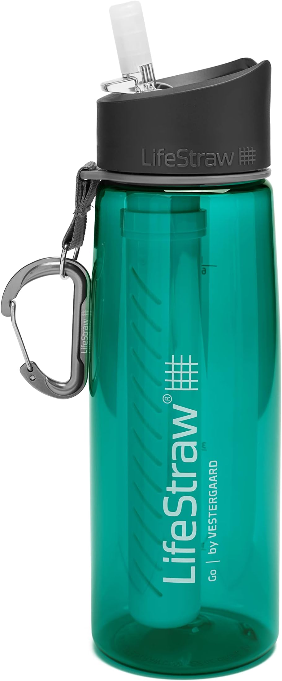 Go Water Bottle with Filter; 22oz; Dark Teal