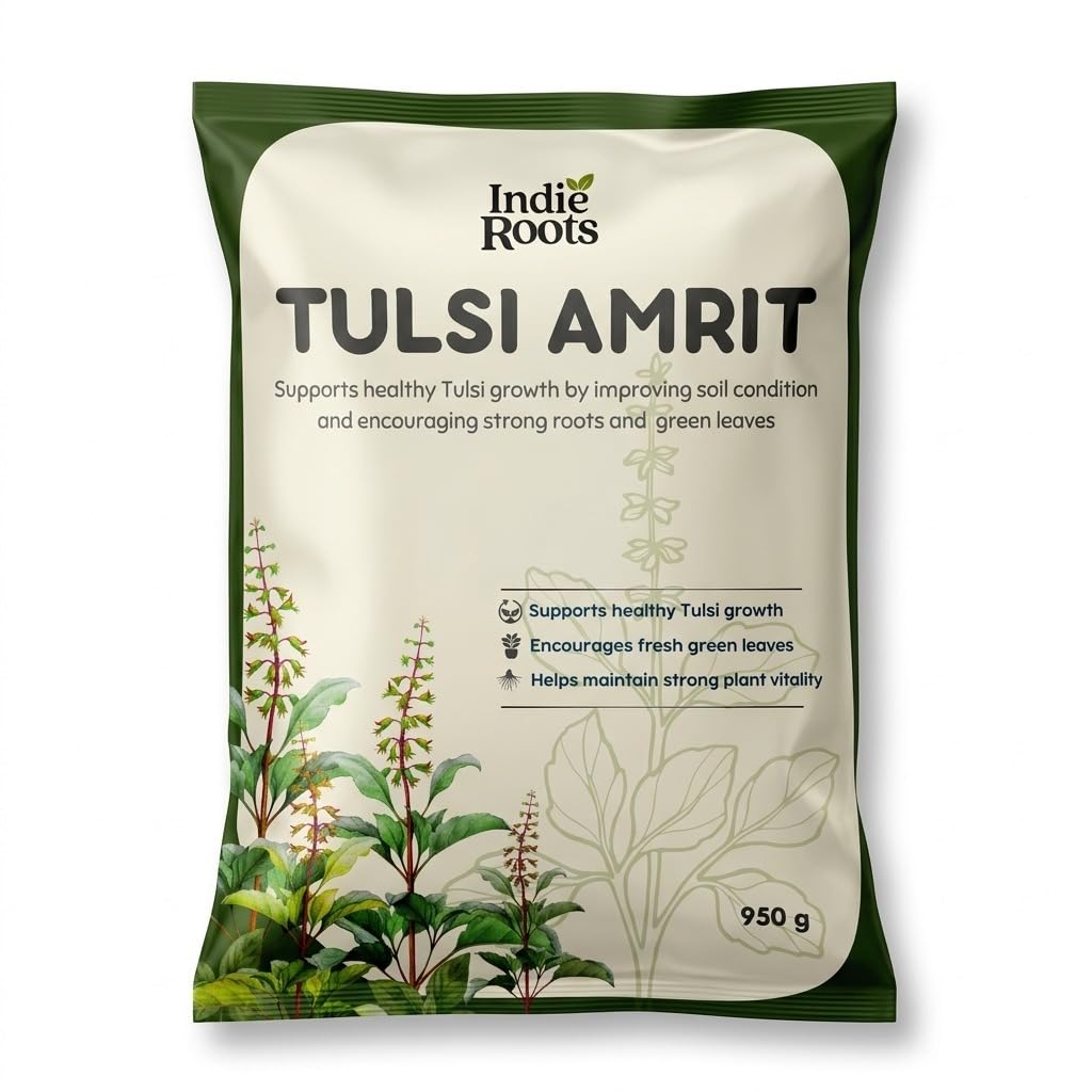 Tulsi Fertilizer 950gm - Purely Vegan Ingredients Organic Fertilizer, NPK Rich Tulsi Plant Growth Booster, Holy Basil Plants with Growth Nutrients for more leaves-image-15