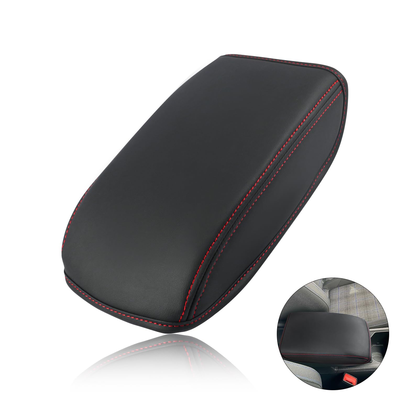BIXUAN Golf8 compatibile con VW Golf 8 Mk8 2020-2024 2025 Copertura per Braccioli Console Centrale Rivestimento Bracciolo, Coperchio interno accessori di protezione in pelle