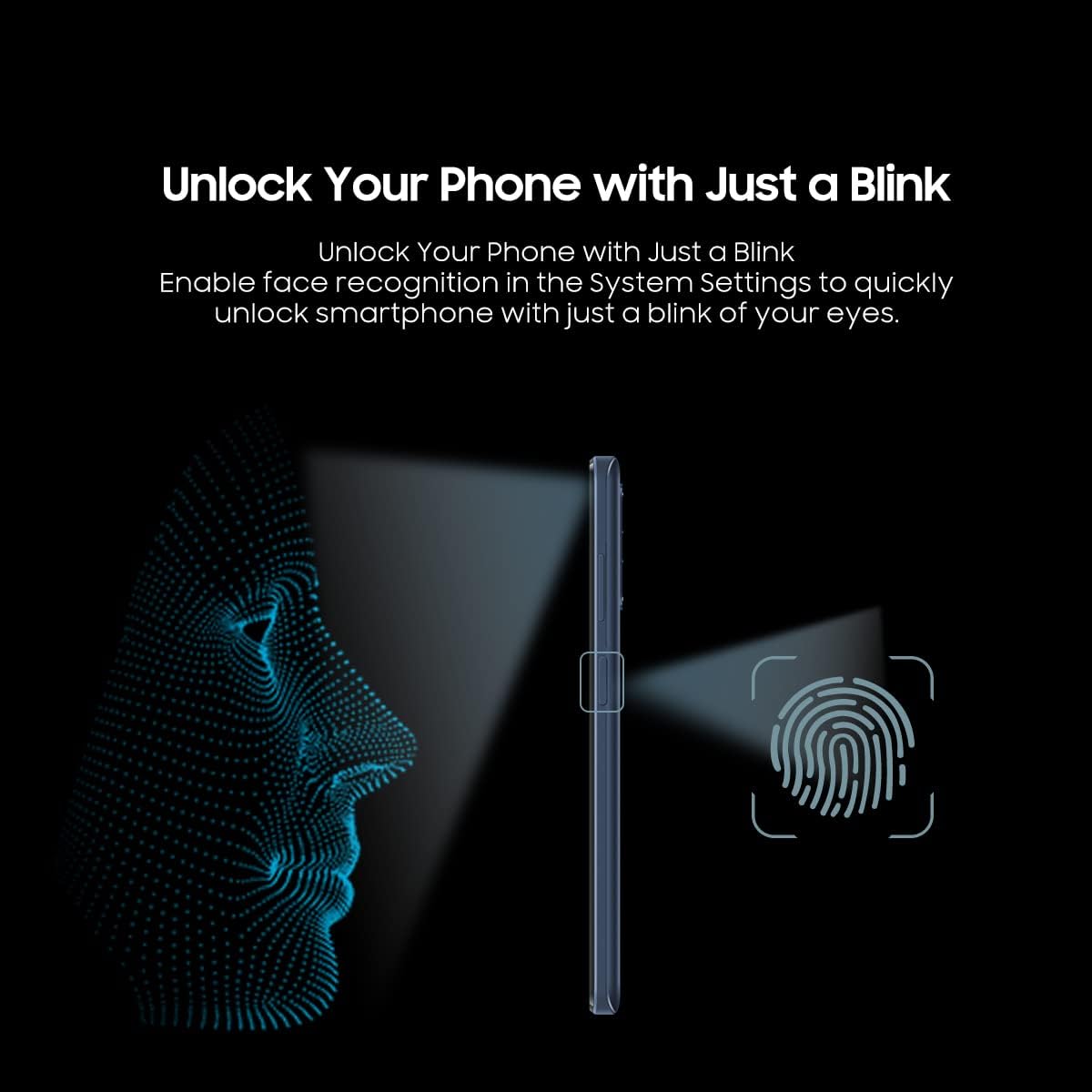 OSCAL C30 Pro face unlock and fingerprint unlock