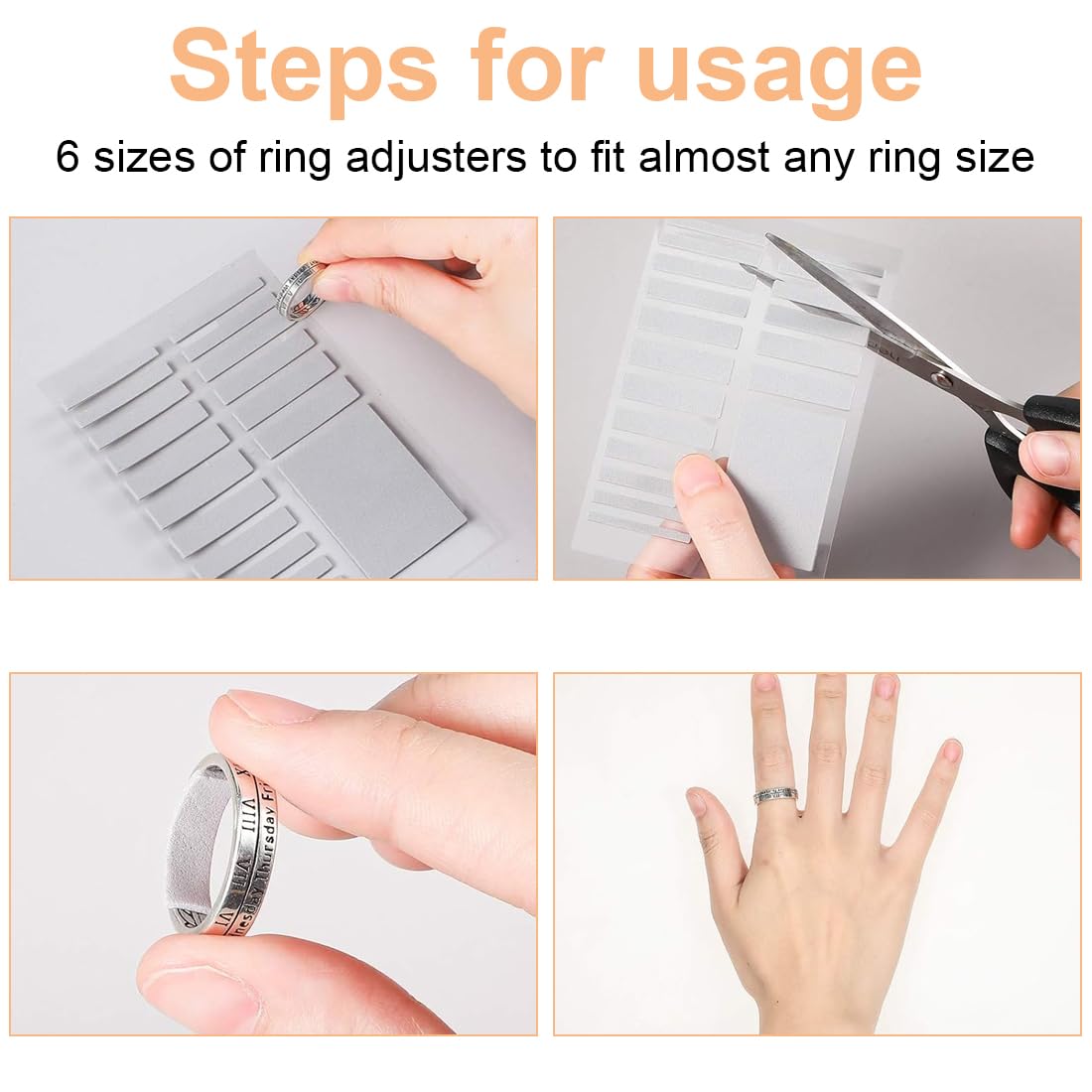 Ajusteur De Bague Ajusteur De Taille De Bague En Silicone