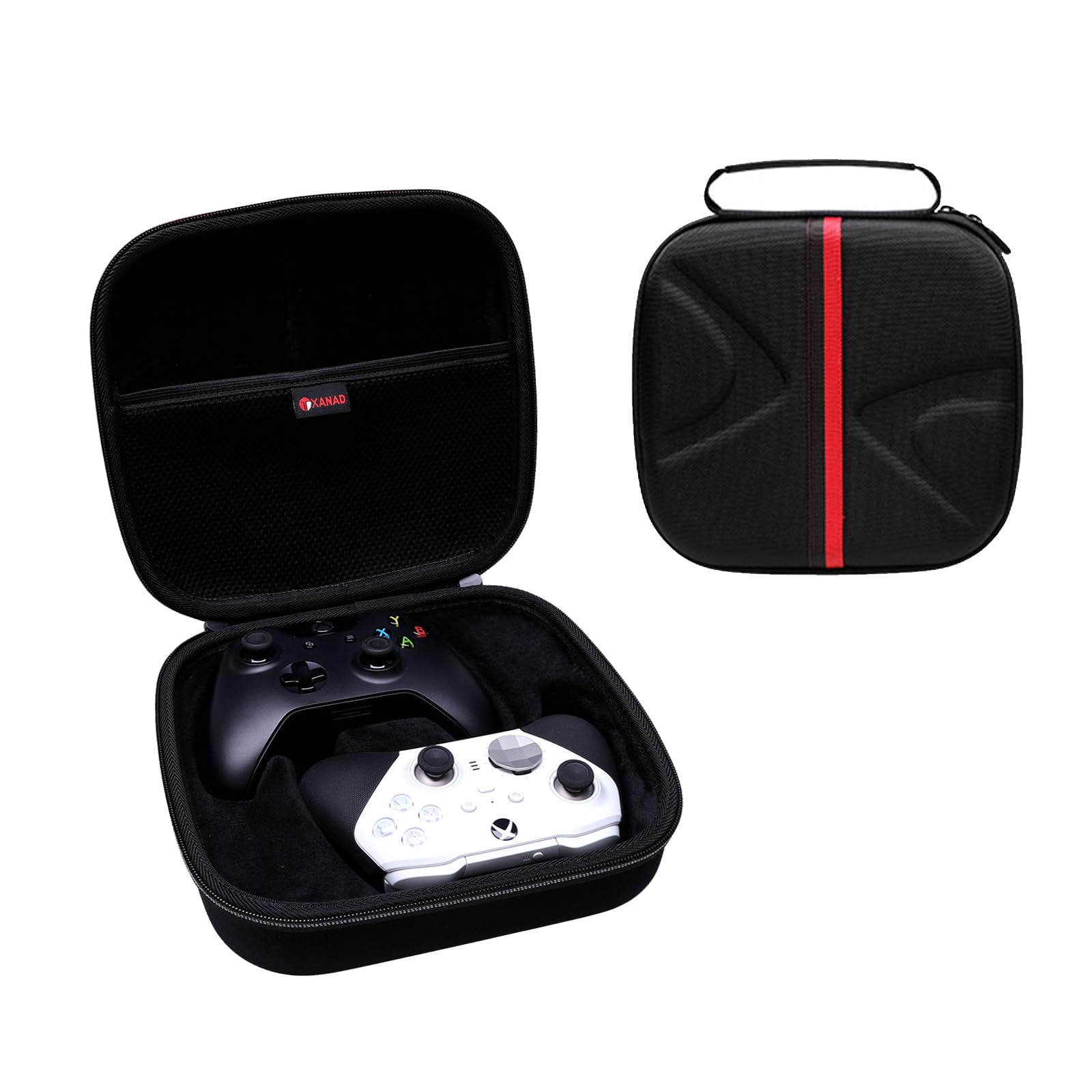 XANAD 2-in-1 Controller Case for Xbox/Playstation/Nintendo Switch/PowerA/ELISWEEN/GameSir/Diswoe/TIANHOO Wireless Controller - Hard Travel Protective Carrying Storage Bag(Black)