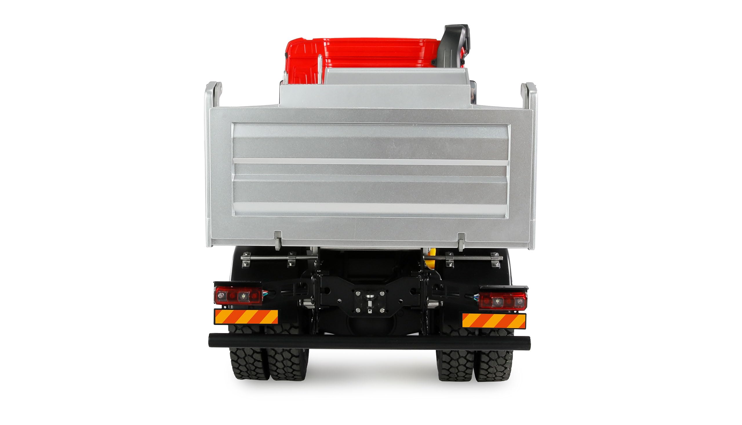 Amewi Mercedes-Benz Arocs wywrotka 4x4 1:14 RTR czerwona z pilotem zdalnego sterowania, akumulatorem, kablem do ładowania