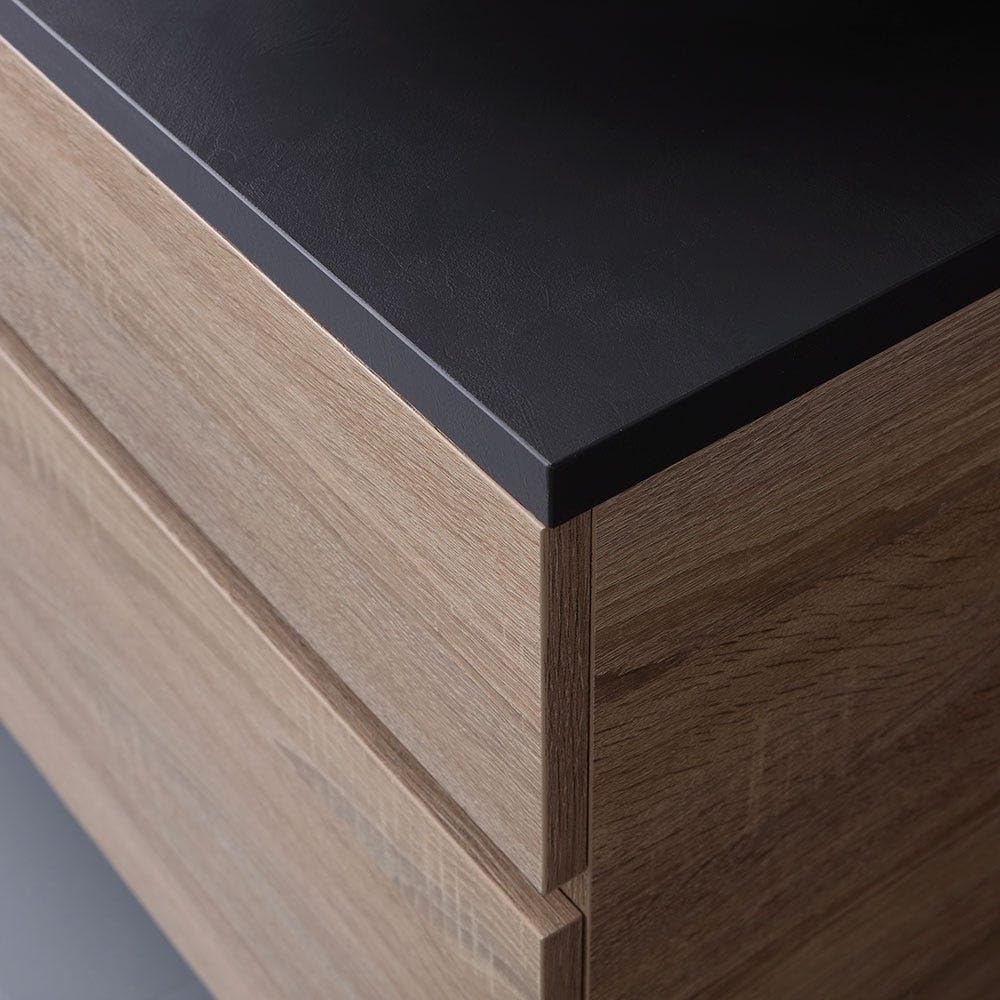 Kiamami Valentina - Mueble de baño de Roble Natural 120cm con Espejo 120x60 | Sol