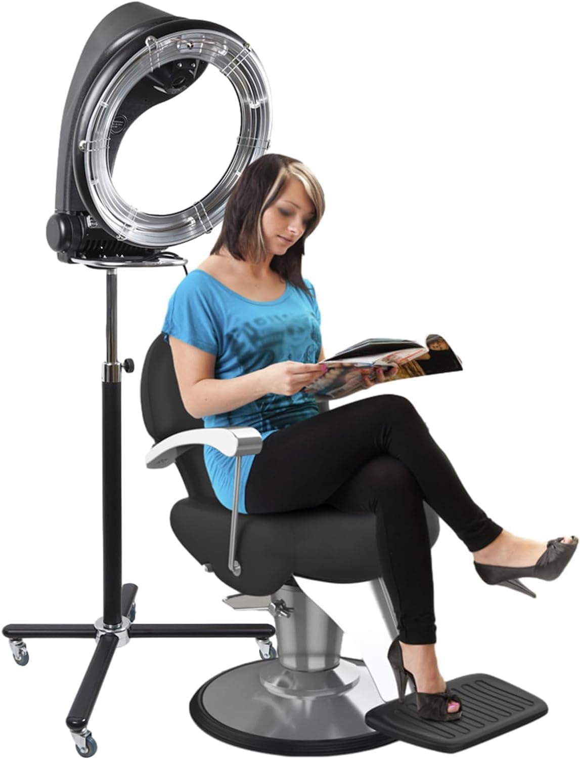 Orbiting Infrared Hair Dryer 950W Hair Color Processor Rotating Hair Processor Perming Machine Rotation Independent Standing Salon Hair