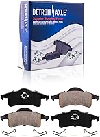 Vista 8 de Detroit Axle - Kit de frenos para Jeep Grand Cherokee 99-02 Rotores de freno perforados y ranurados Pastillas de freno de cerámica 1999 2000 2001