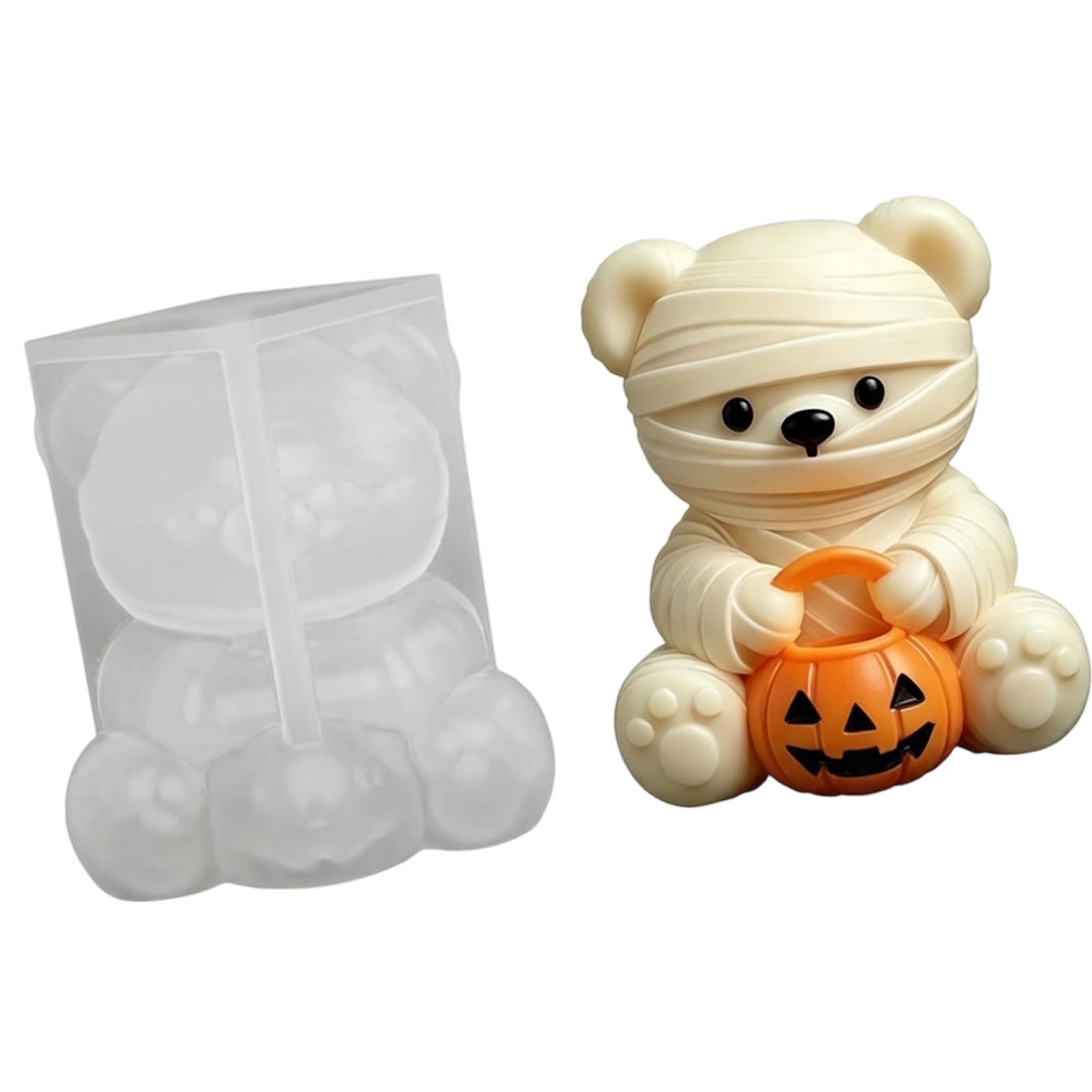 PANGBOER Silicone Making Molds, Halloween Bear Epoxy Resin Casting Mold Aromatherapies Soap Making Home Art Decorations Resin Ornaments Mold