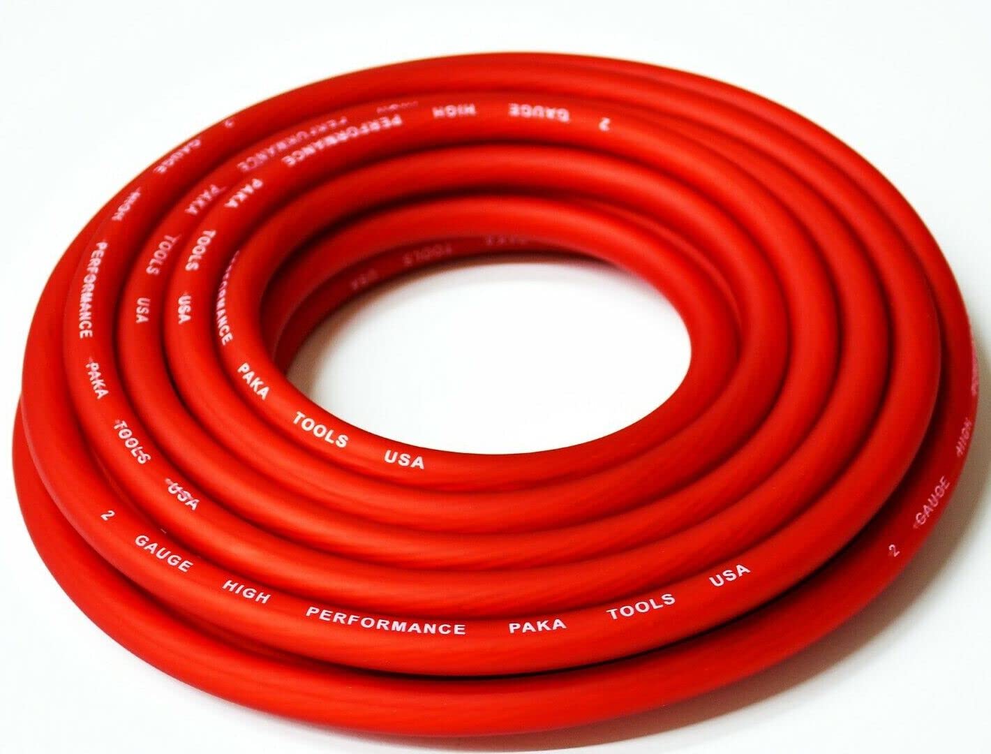 2 Gauge Premium Extra Flexible Black/RED, Amplifier Power/Ground Amp Wire Feet Cable Roll, All Season (25 FEET RED)