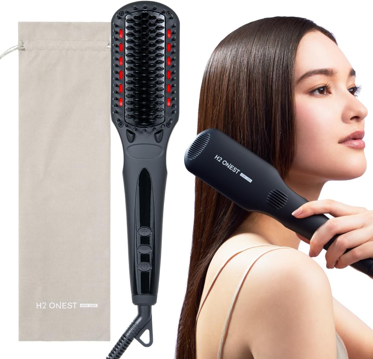 Amazon.co.jp: H2 ONEST オネスト ストレートヒートブラシ 【マイナス