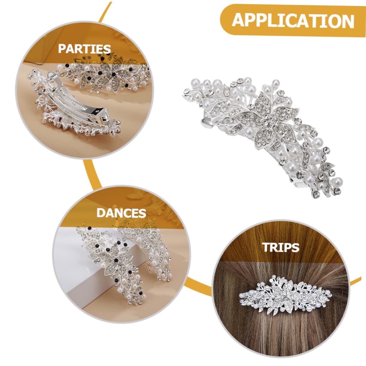 Baluue 5pièces Pince à Cheveux Et Accessoire Floral Élégant Décor De Coiffure Pour Mariage Fête Et Occasions Spéciales