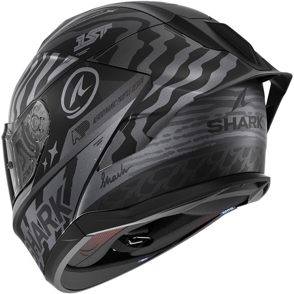 SHARK, Casco Moto Integrale SKWAL CUP SPEED-FANCY Black Anthracite Silver KAS, XS