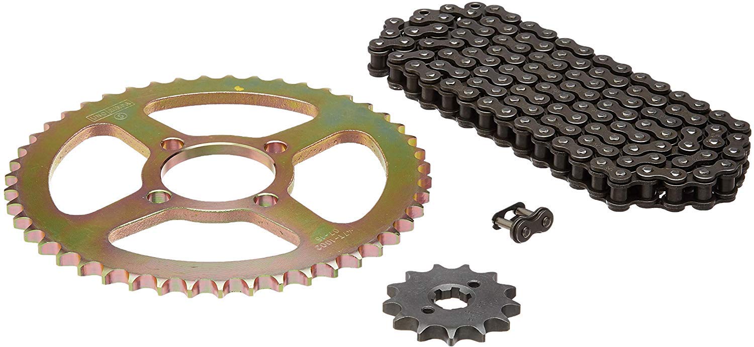 Uno Minda CH1002 Quadra Rivet Chain & Alloy Steel Hardened Sprockets