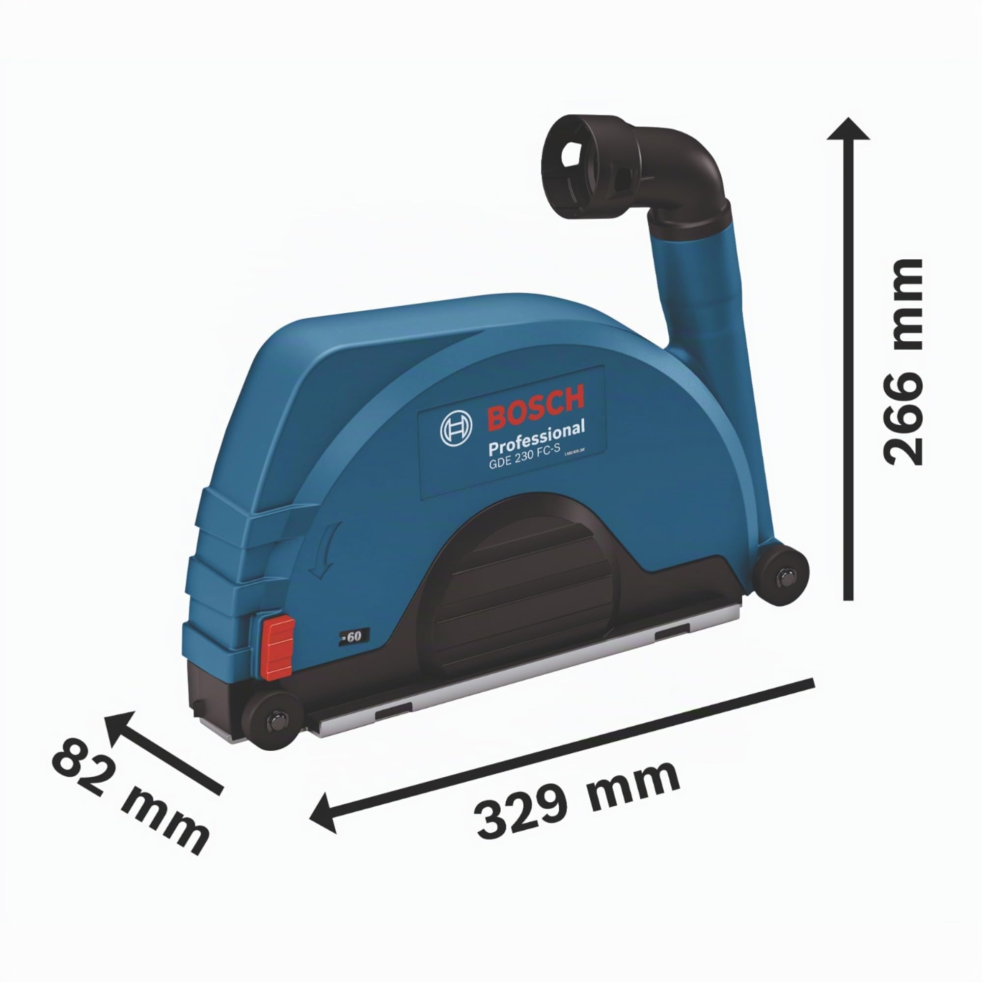 Bosch Professional capot d’aspiration GDE 230 FC-S (Ø disque 230 mm, profondeur de coupe max. 60 mm, fixation par vis, 2,1 kg)