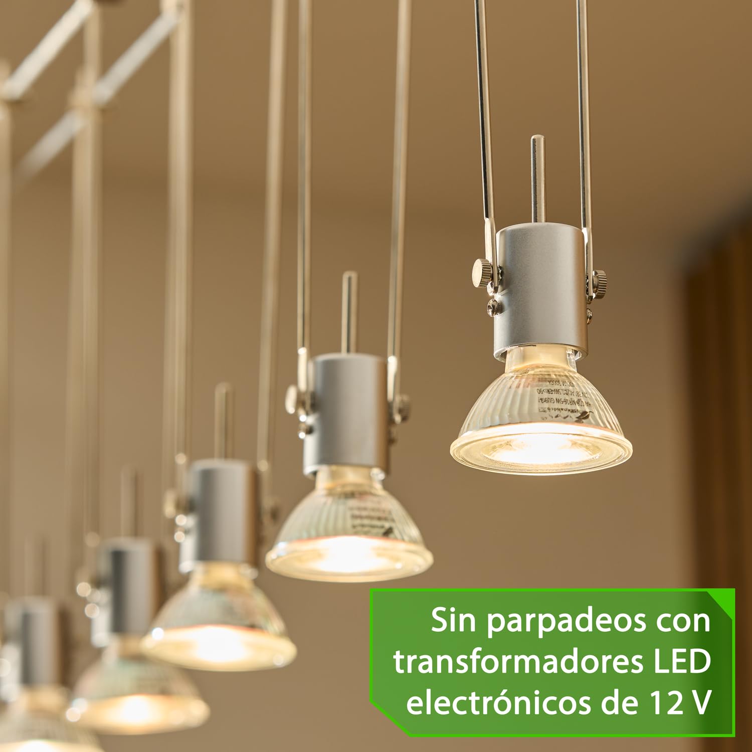 greenandco 10x MR16 GU5.3 | sustituye 30W | blanco cálido 2700K | IRC 90+ | 3W 270 lm | 38° | sin parpadeo | COB LED spot | 12V AC/DC | no regulable