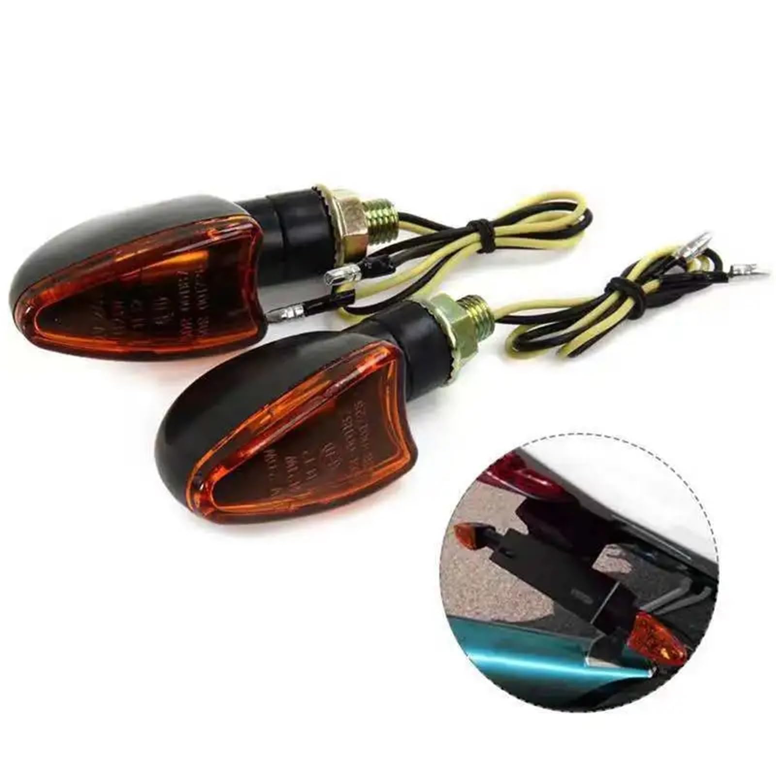 Moto Indicatore Di Direzione Universale 12V 10mm Alogena Indicatori Lampeggiante Lampada Per Ducati Scrambler 800 Multistrada 1200